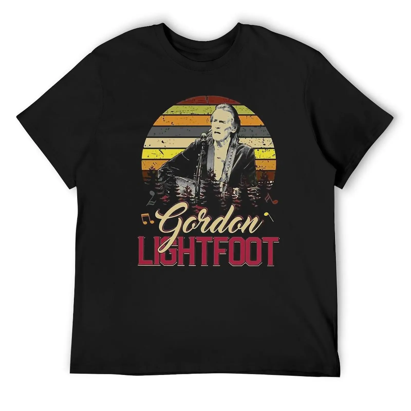 

Gordon Lightfoot Fan T-Shirt shirts graphic man t shirt Short sleeve tee luxury designer Short sleeve tee men