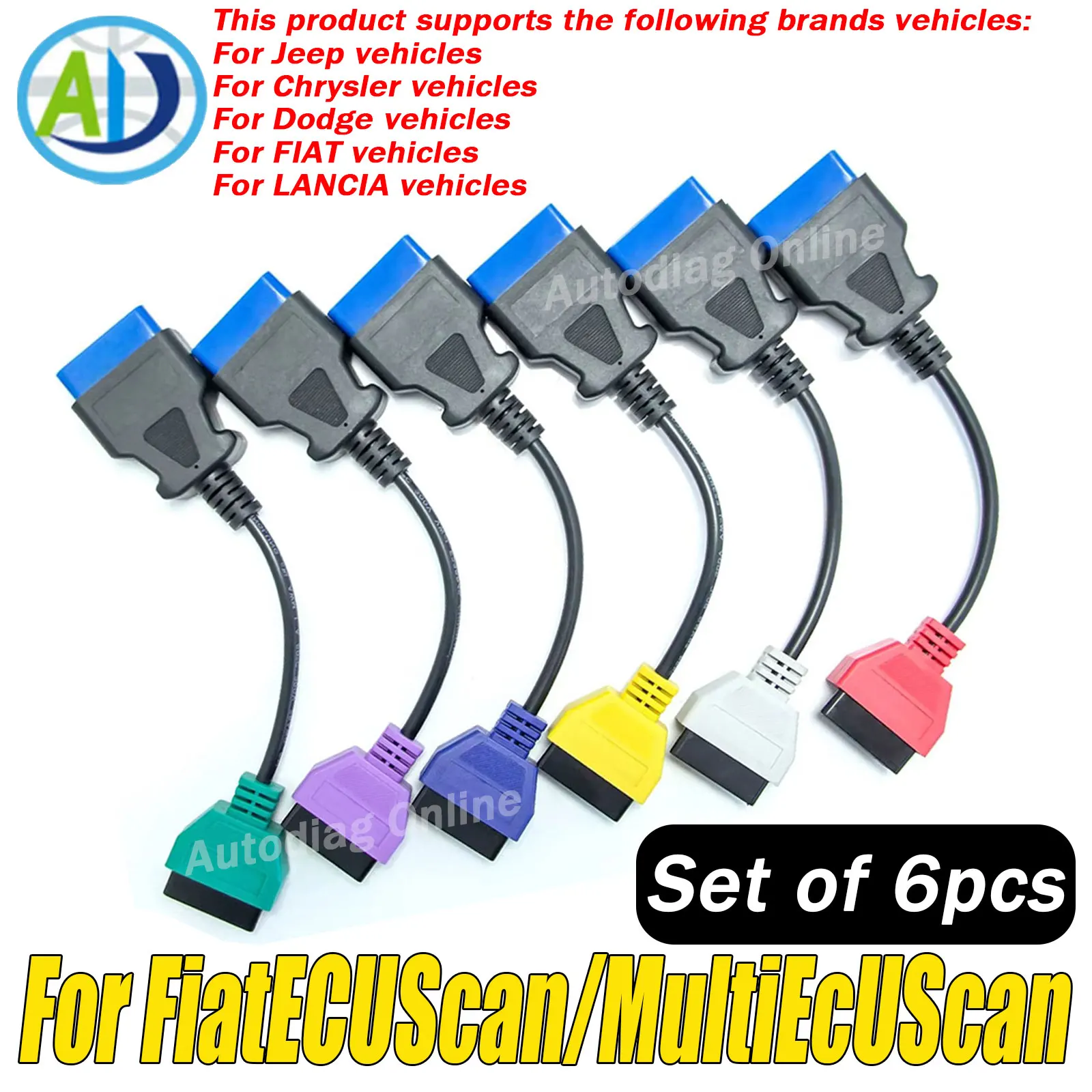 

OBD2 Adapter Cable for FiatECUScan/Multiecuscan OBD2 Auto ECU Scanner Cable for Fiat Alfa Romeo for Lancia OBD2 Diagnostic Cable