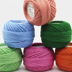 50g Lace Thread 39colors DIY Colorful Thin Lace Yarn Crochet Yarn 100% Cotton Yarn Hand Knitting Thread Sewing Machine Line