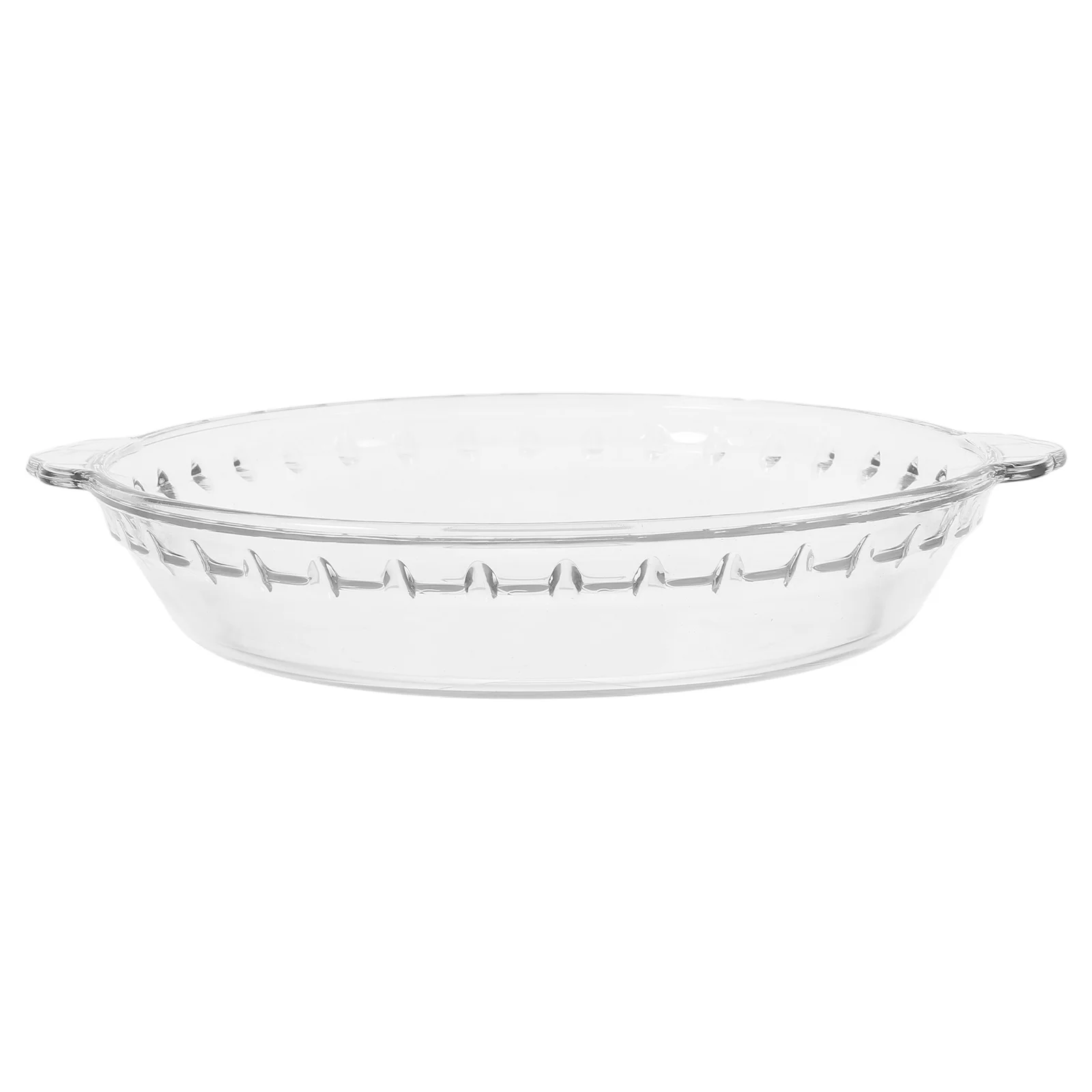 

1pc Glass Microwave Cover 7 Inches Heat Resistant Baking Dish Oven Pie Plate Transparent Round Deep Non-Stick Dishwasher Safe