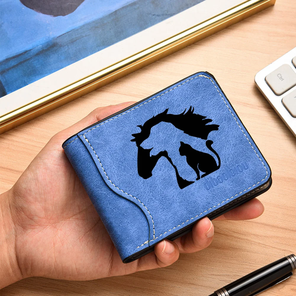 A Fashionable Short Wallet with Multiple Functions Is Designed to Hold Credit Cards and Is an Ideal Gift for Men.