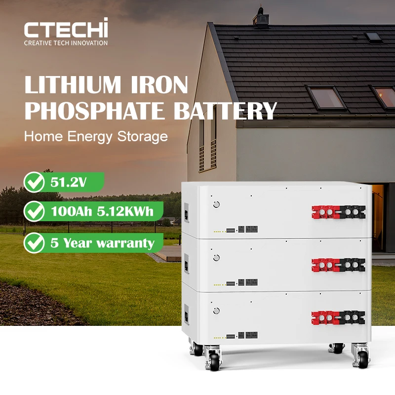

48V 51.2V Home Energy Storage LiFePO4 100Ah 200Ah 300Ah 400Ah Stackable Solar Lithium Ion Battery 5KWh 10KWh 20KWh