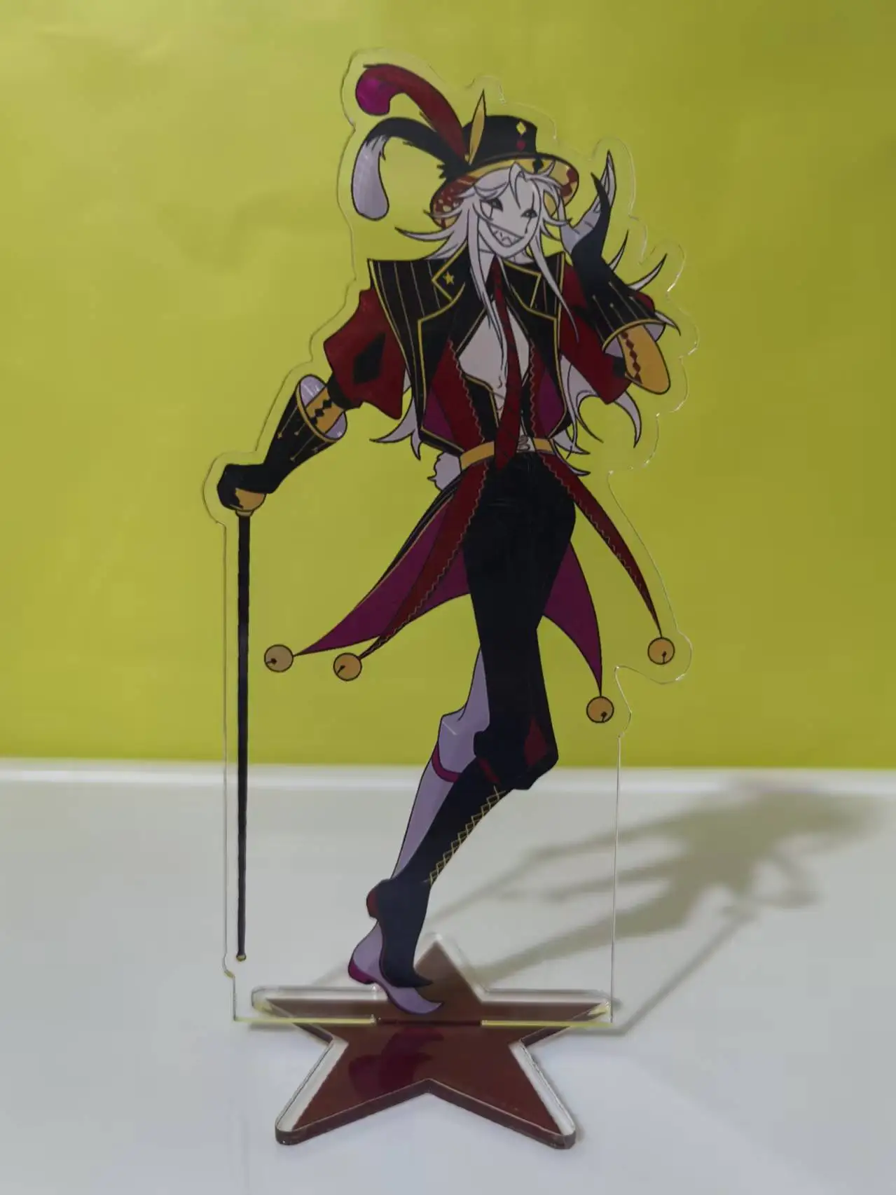 Game The Freak Circus Pierrot Harlekijn Figuur Acryl Stand Q Versie Staande Plaat Desktop Ornament Accessoires Props 10cm