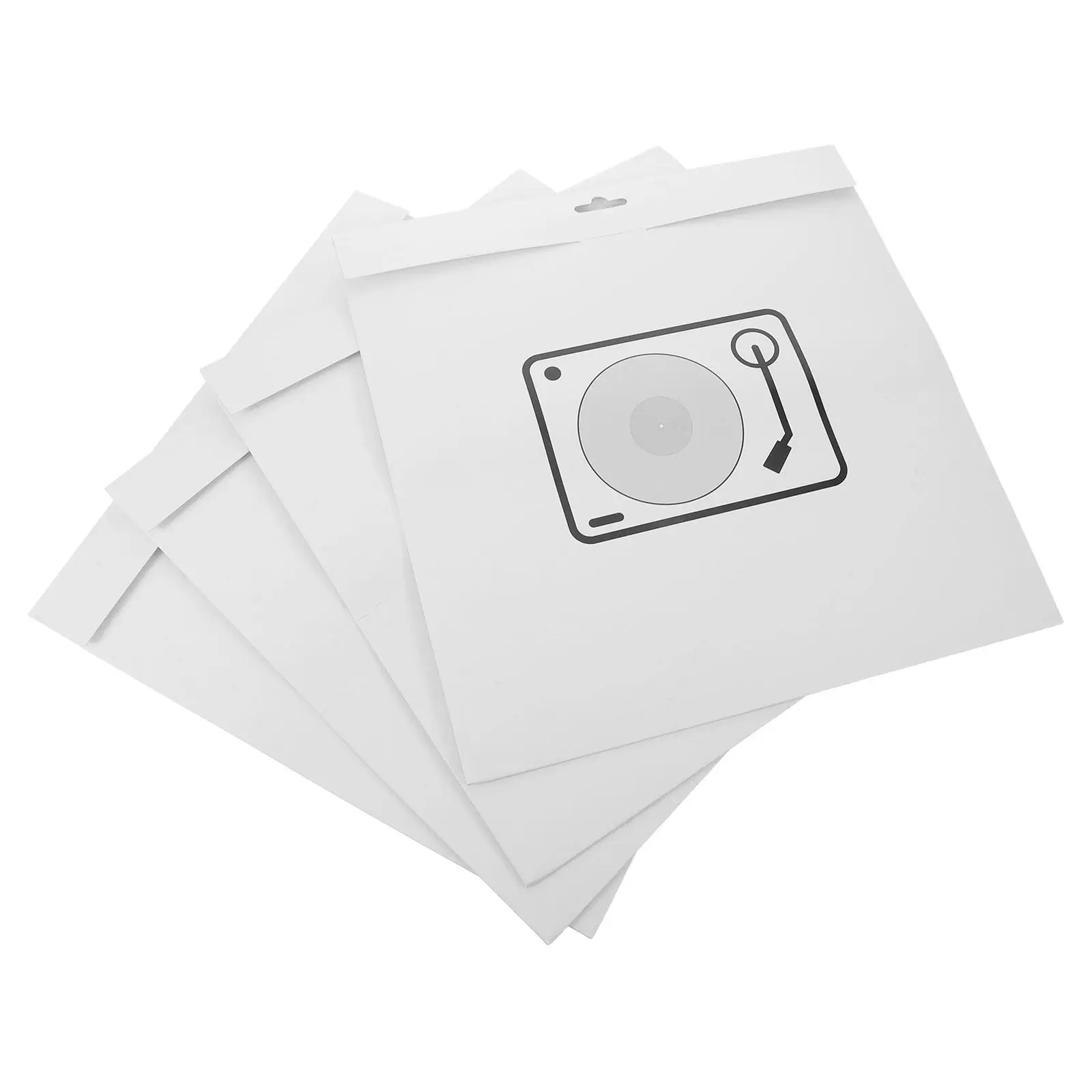 4Pcs Vinyl Record Sleeves 12 Inch Protective Paper Covers Dustproof Storage Bags for Collectors Djs Daily Use Vinyl Disc Storage