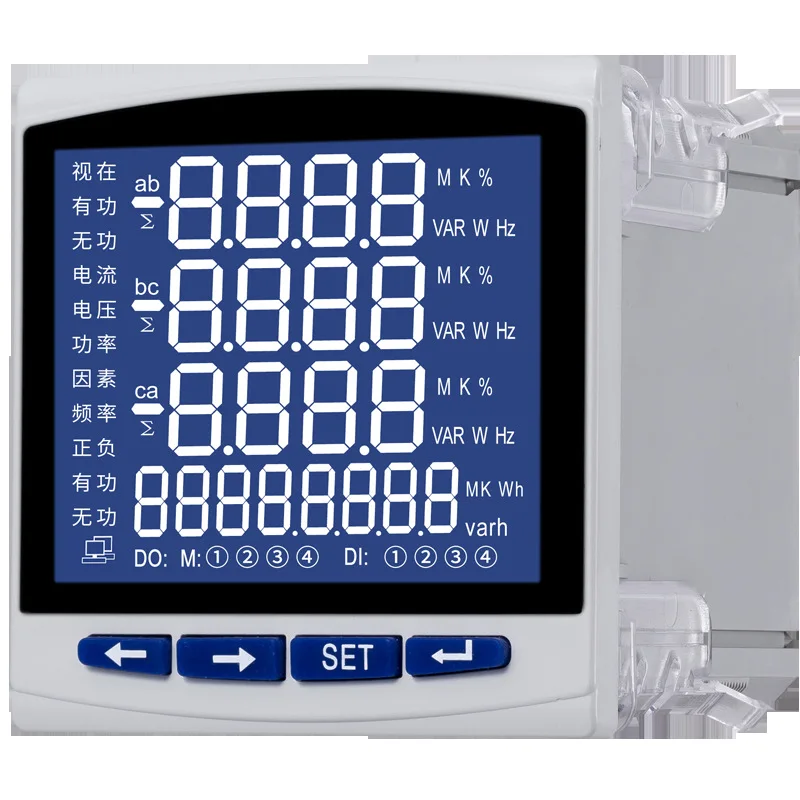 Original LCD Multi-function Power Meter Three-phase Current Voltage Power Energy Combined High Precision Digital Display