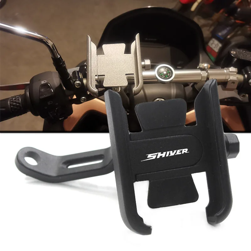 Fit For Aprilia SHIVER / GT SHIVER 750 SHIVER 900 CNC Handlebar Mirror Mobile Phone Bracket GPS Stand Holder