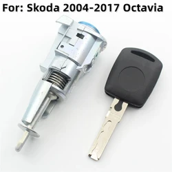 XIEAILI OEM cilindro serratura porta sinistra cilindro serratura automatica per Skoda 2004-2017 Octavia con chiave 1 pz S260