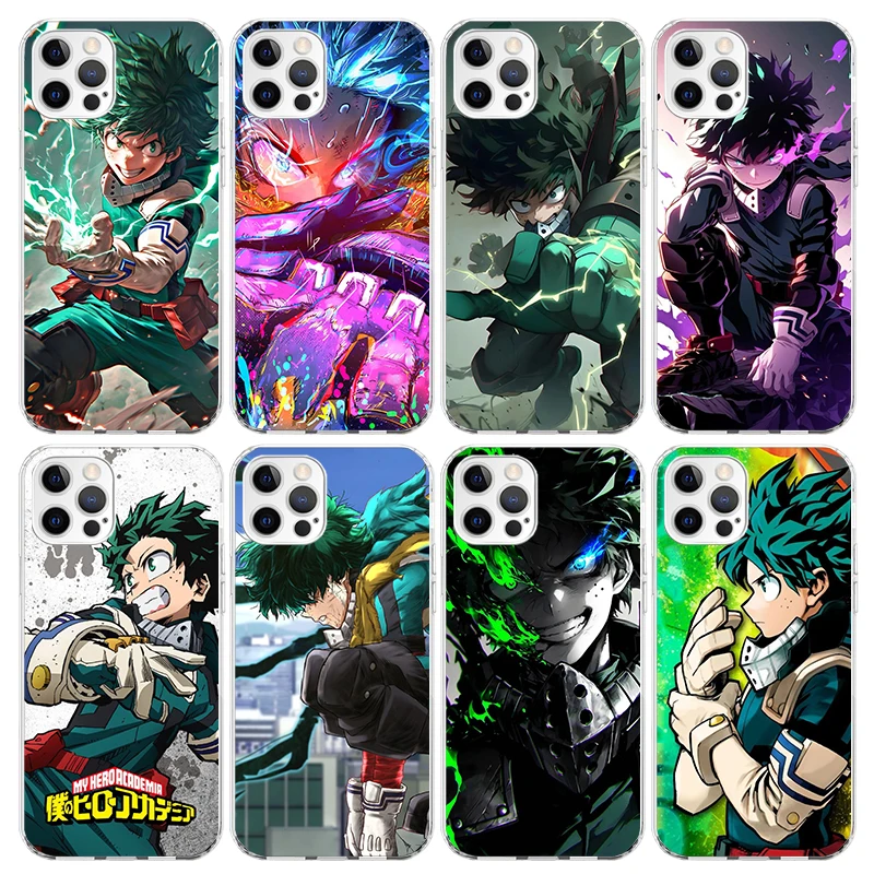 Midoriya Izuku Deku MHA My Hero Phone Case For Apple iPhone 11 12 13 Mini 14 15 16 Pro Max X XR XS 7 8 Plus SE Pattern Soft TPU