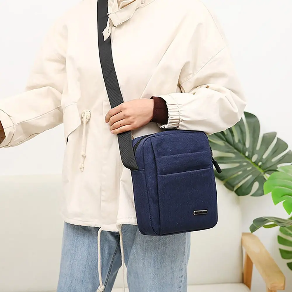 Multi-layers Men Crossbody Bags Durable Waterproof All-match Business Messenger Bags Oxford Cloth Man Handbags Outdoor