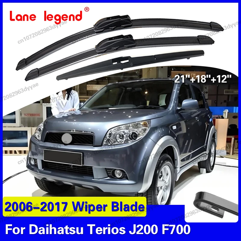 

3PCS For Daihatsu Terios J200 F700 2006 - 2017 Front Rear Wiper Blades Windshield Windscreen Window Cutter Accessories
