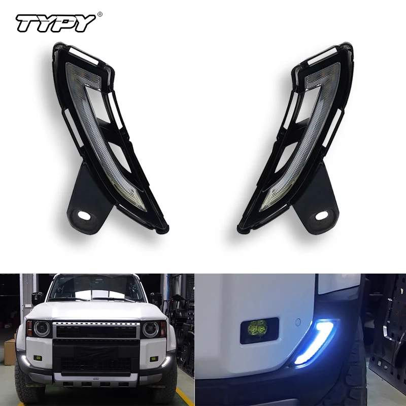 

TYPY для Toyota Land Cruiser Prado LC250 2024-2025 автомобильные DRL светодиодные дневные ходовые огни противотуманные фары указатели поворота аксессуары N24R