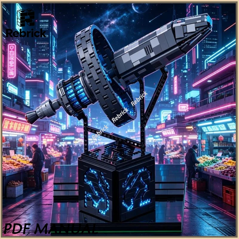 

Конструктор-модель космического корабля в стиле Роберта Боба Йоханссона, научно-фантастический космический крейсер, набор для сборки из кирпичиков MOC