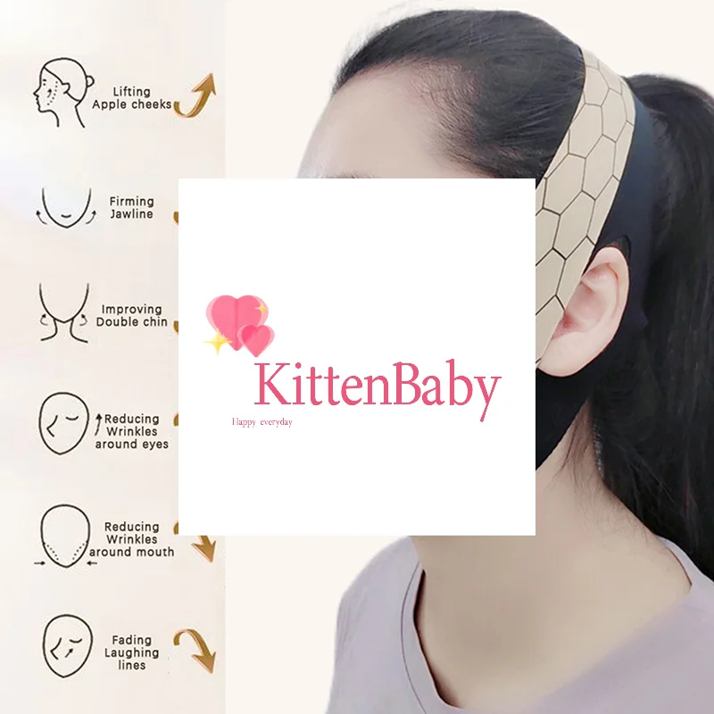 턱과 볼살 슬리밍 밴드 V라인 리프팅 마스크 얼굴 리프팅 주름 방지 스트랩 밴드 수면 마스크 뷰티 헬스