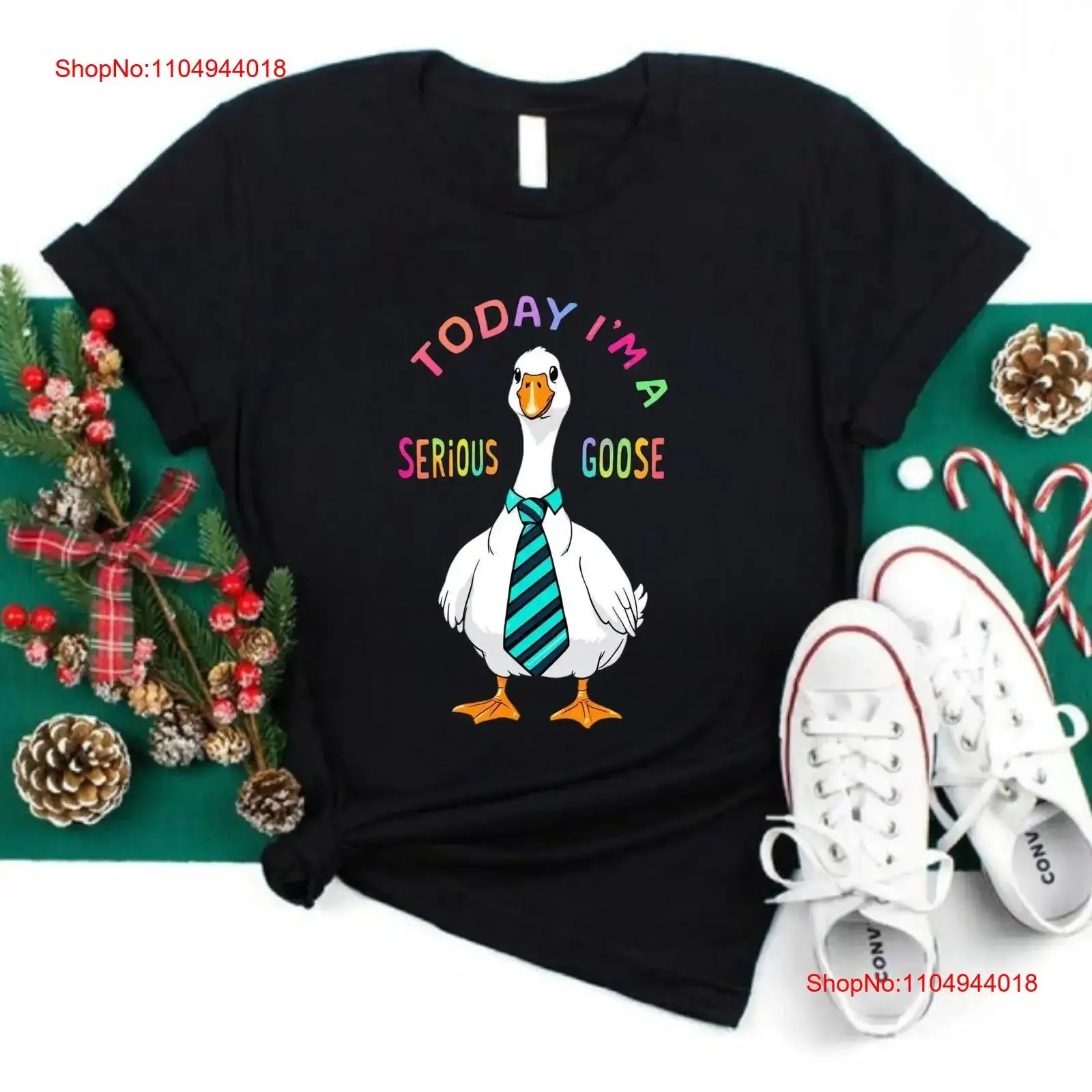 

Футболка Today I'm A Serious Goose ComforT Funny Silly s for Her винтажный стираный универсальный топ для повседневной носки Повседневная мода