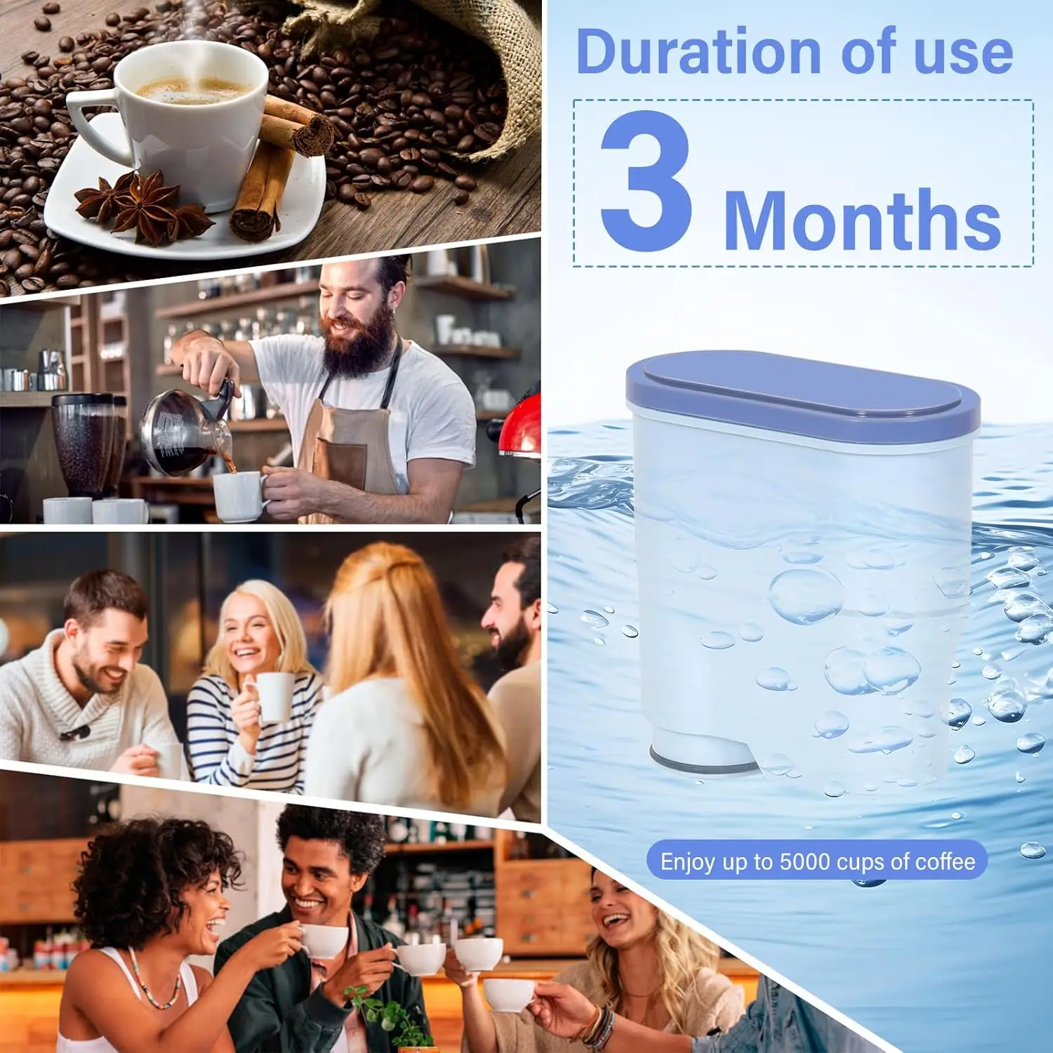 AquaClean Filter Compatible with Philips Coffee Machines – CA6903 Water Filter for EP1220/2230/3241, Series 1200/2200/3200/5400 image 3