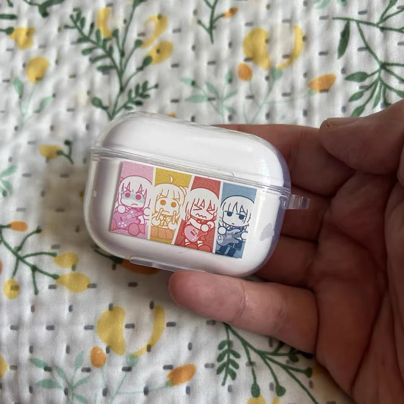 Cartoon Bocchi The Rock Anime Case for Apple Airpods Pro 2 1 Cases Wireless Bluetooth Covers for Air Pods 3 Earphone Accessories