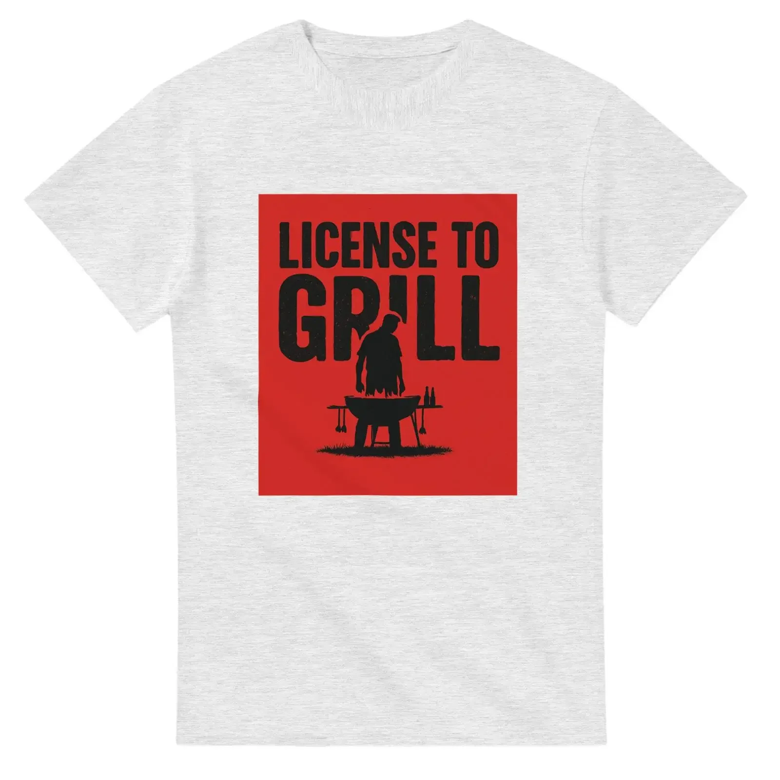 License to Grill T Shirt Funny BBQ Dad  vintage Washed streetwear Soft Comfortable Slightly Versatile Casual Breathable Unisex