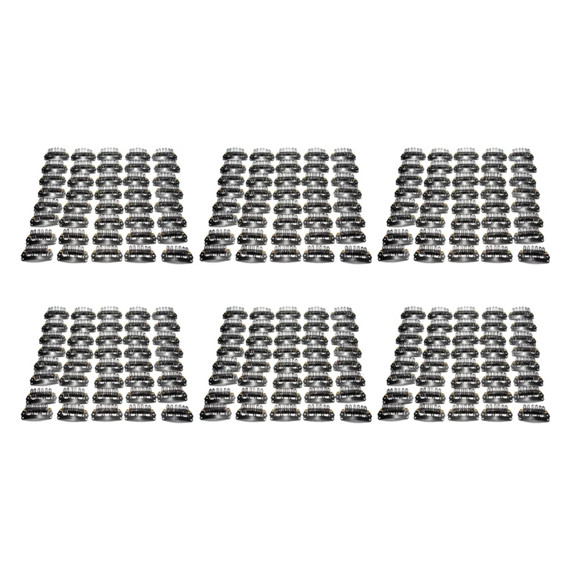 

240Pcs U-Shaped Clamp For Hair Extensions Wig Clips DIY Comb Black Frame