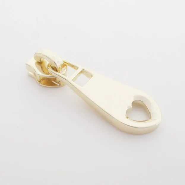 Heart Zipper Slider, Replacement ,#5 Zipper Slider (Zipper Pull) for Nylon Tooth 5pcs ZP-014