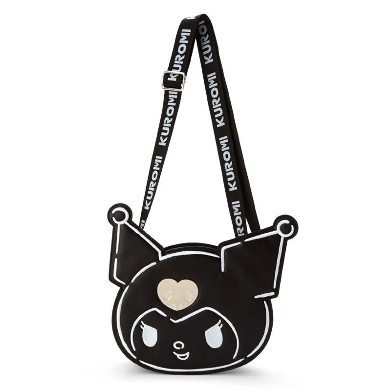 Sanrio Shoulder Bag My Melody Kuromi Black Embroidered Cartoon Crossbody Bag Girls Woman kawaii Large Capacity Backpack