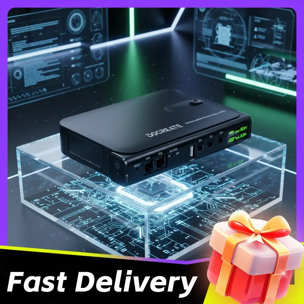 UPS مصدر طاقة غير منقطع مع بطارية قابلة للاستبدال عالية الطاقة بقدرة 36 وات وشاشة LED متعددة الواجهة ومفتاح سلس فوري #1