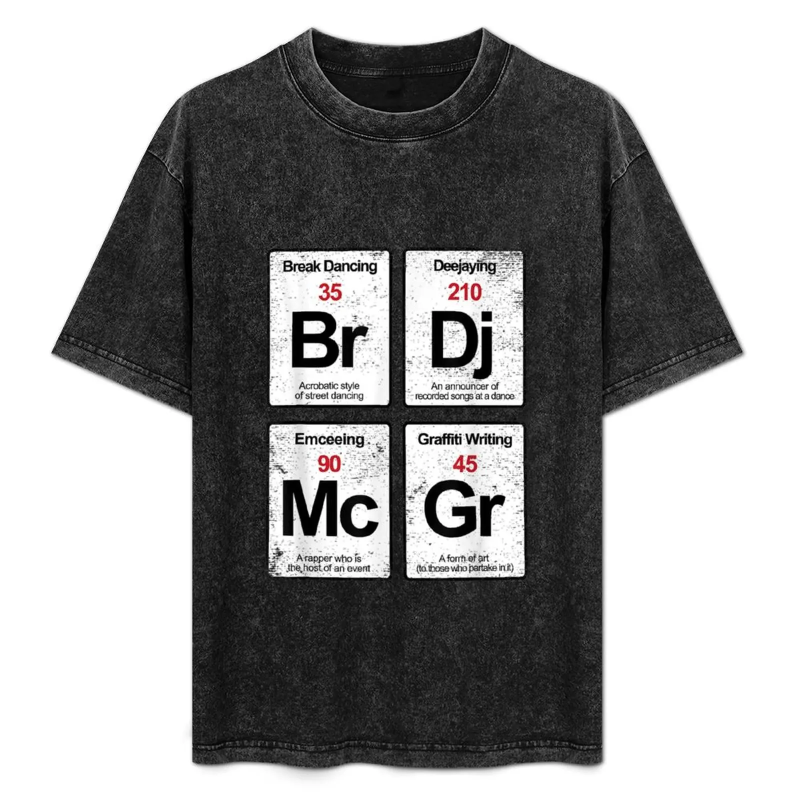 

Elements of Hip Hop Rap T-Shirt Basic Breathable Solid Color T-Shirt