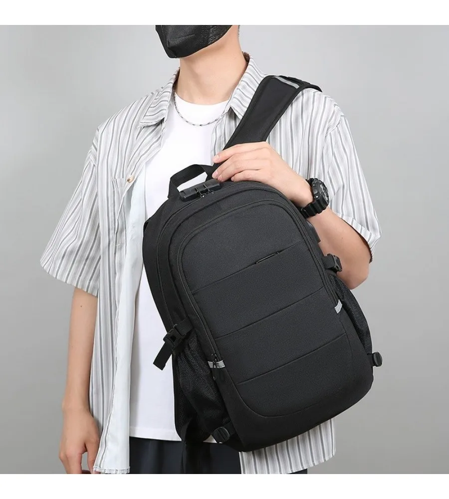 Computer bag high school trend fashion student schoolbag backpack large capacity anti-splashing nylon