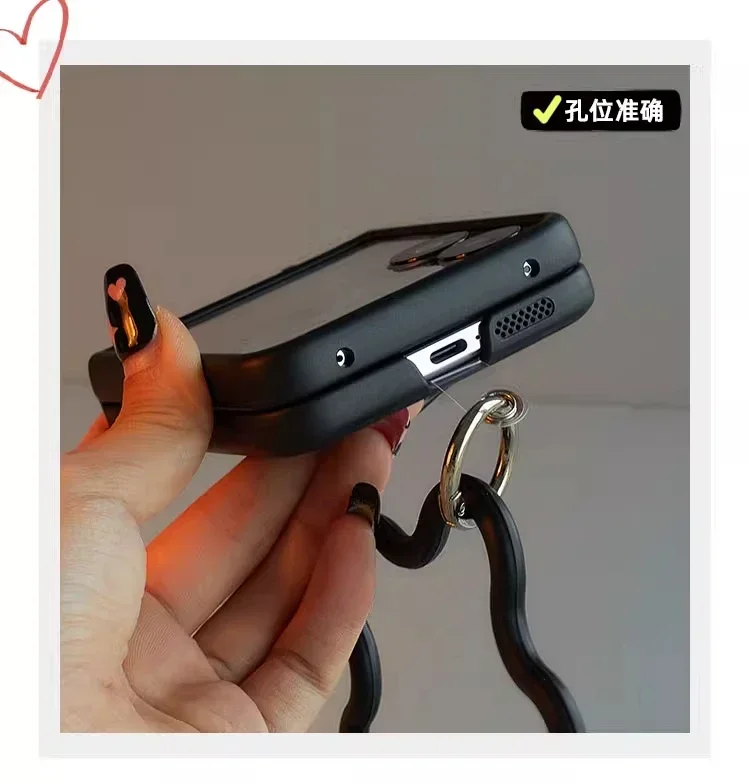 Cute Ears Hand Bracelet Hinge Case For Xiaomi MIX Flip MIXFlip Protective Cover