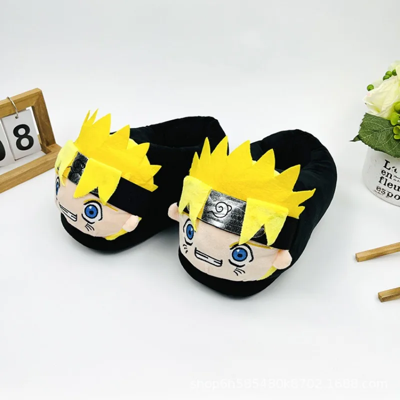 Anime Naruto Home Slipper Comfortable Winter Warm No Slip Soft Plush Slippers Unisex Cute Cartoon Cosplay Shoes Birthday Gifts
