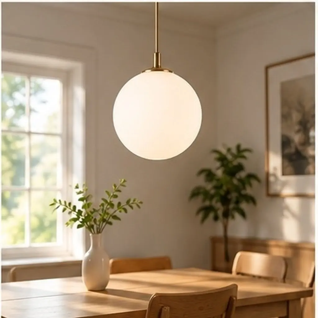 Plastic Globe Lamp Shade Opal Round Spherical Light Cover for Pendant Light Floor Lamp Outdoor Fixture 7 Inch Diameter Easy
