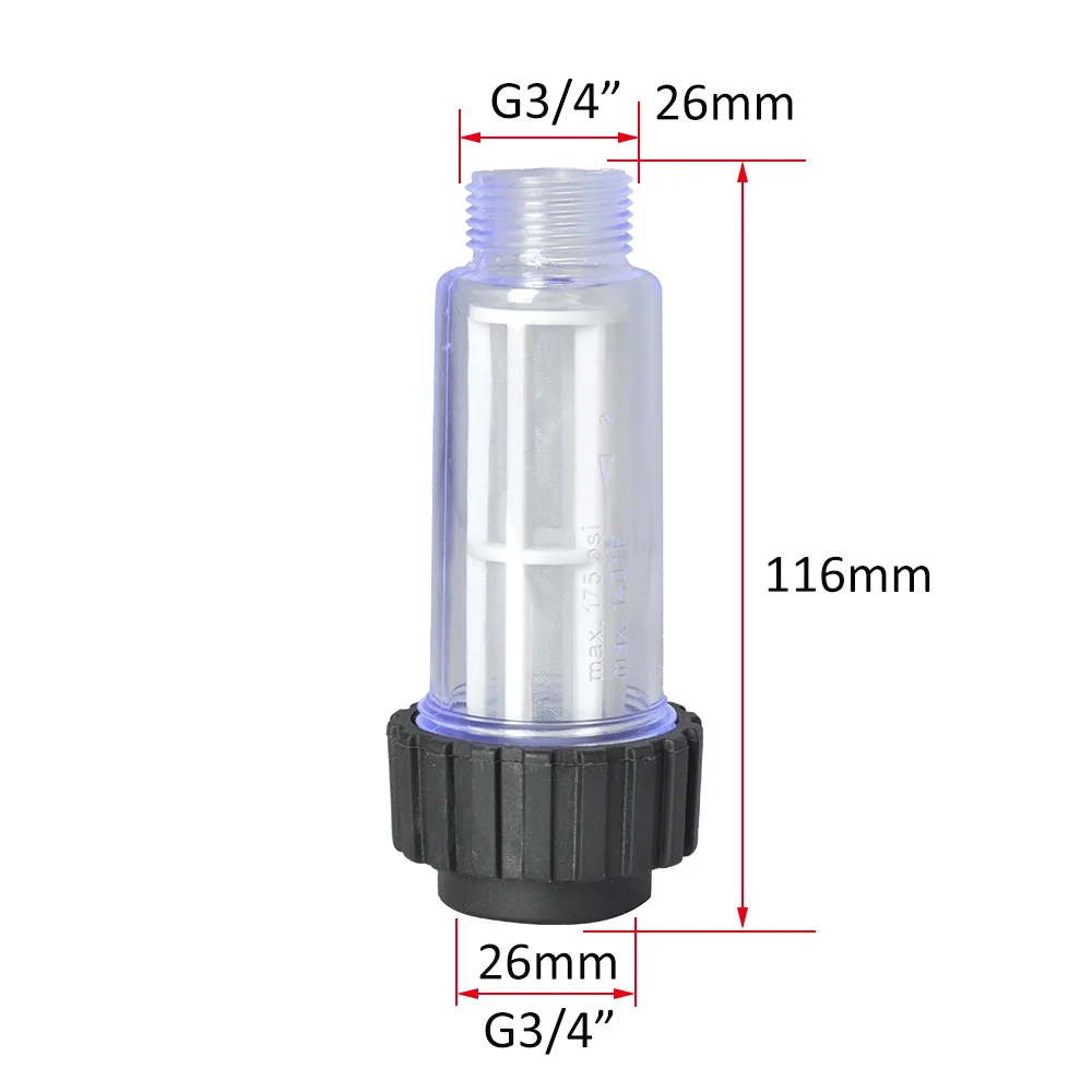 Car Washer Water Filter Pressure Washer Water Inlet Filter 3/4\