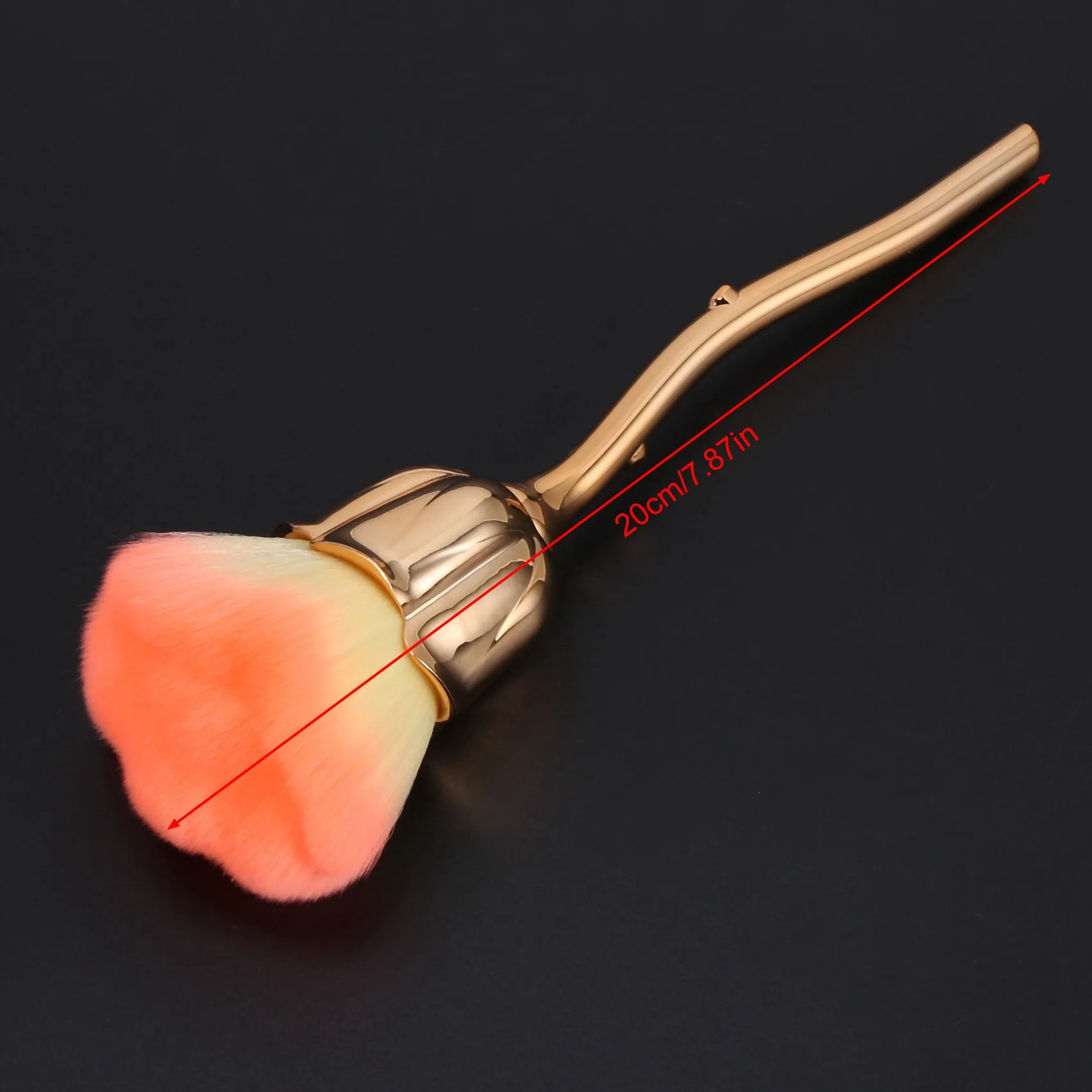 

Nail Dust Brush Pink Brush Nail Art Cleaning Brush Blush Brush(Gold)