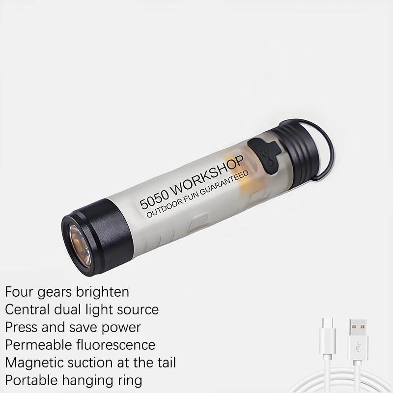 1 Piece Strong Light Outdoor Key Clip Cap Ambient Led Long Endurance Disaster Relief Emergency 5050 Light Pocket Mini Flashlight