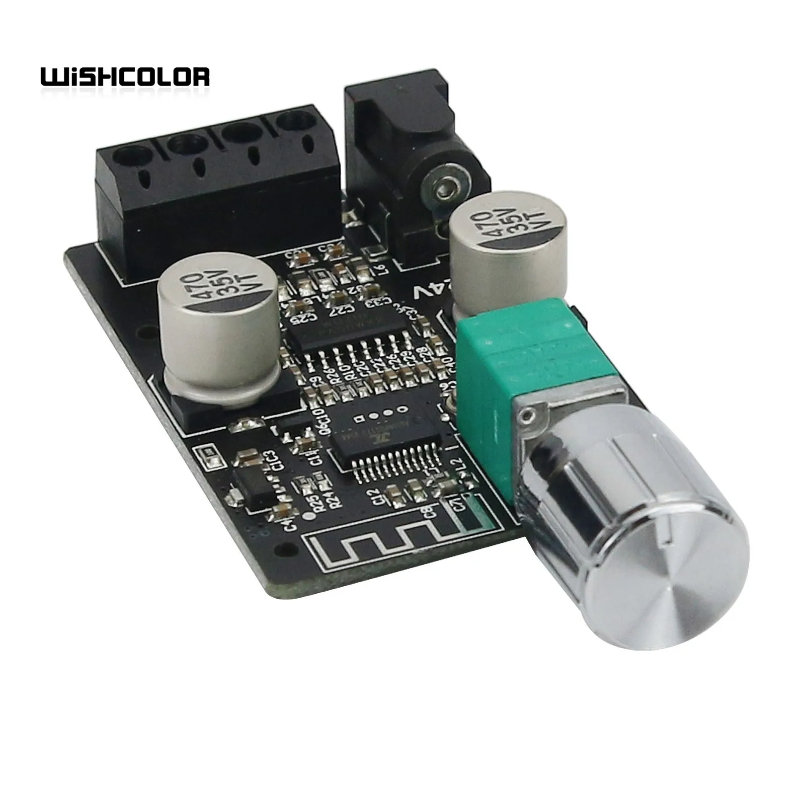 Wishcolor Mini 50Wx2 HiFi Power Amplifier Bluetooth Stereo Amplifier Board without Shell Assembled ZK-502L