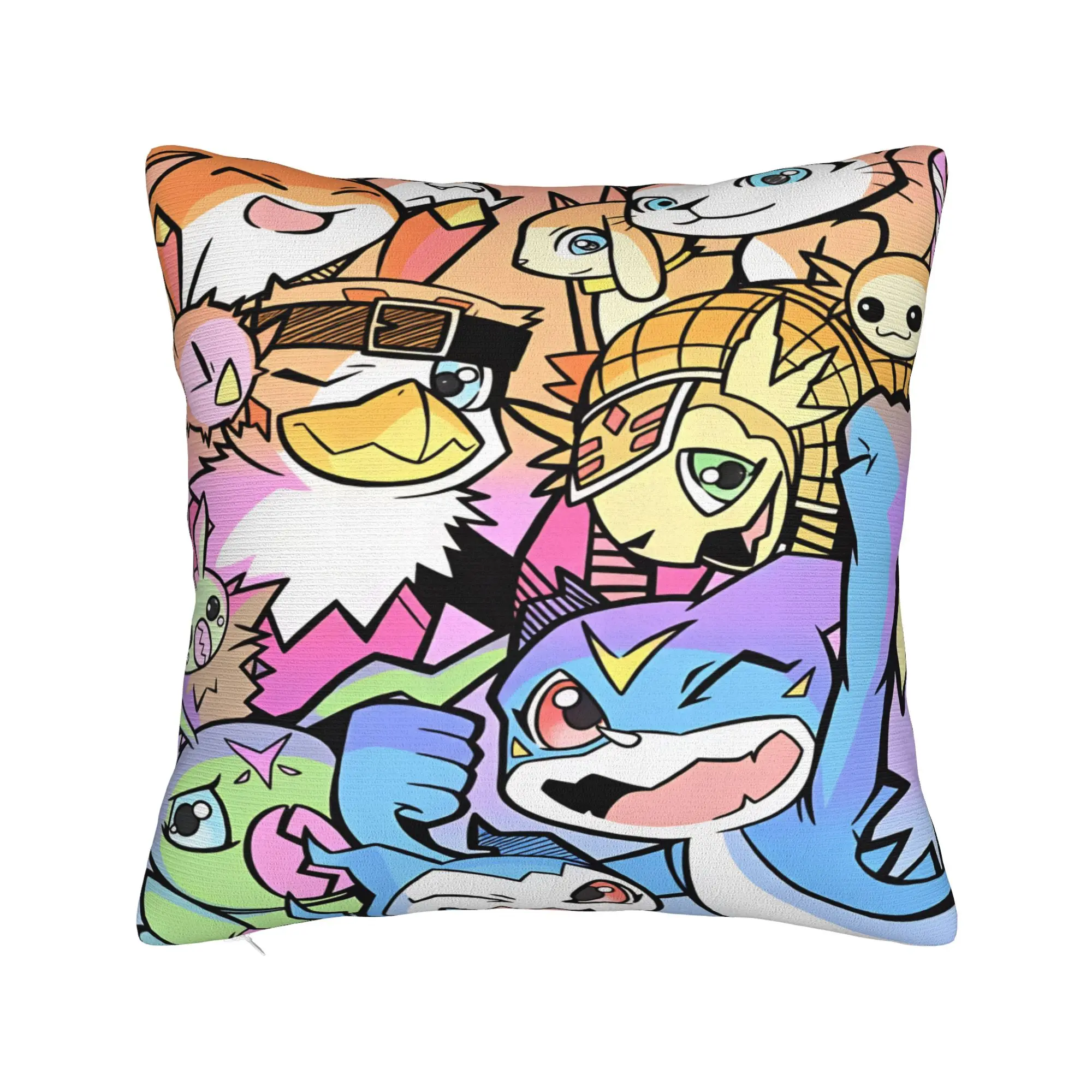 Pillow Cover Digimons  Novelty Pillow Case For Living Room Sofa Pillowcases