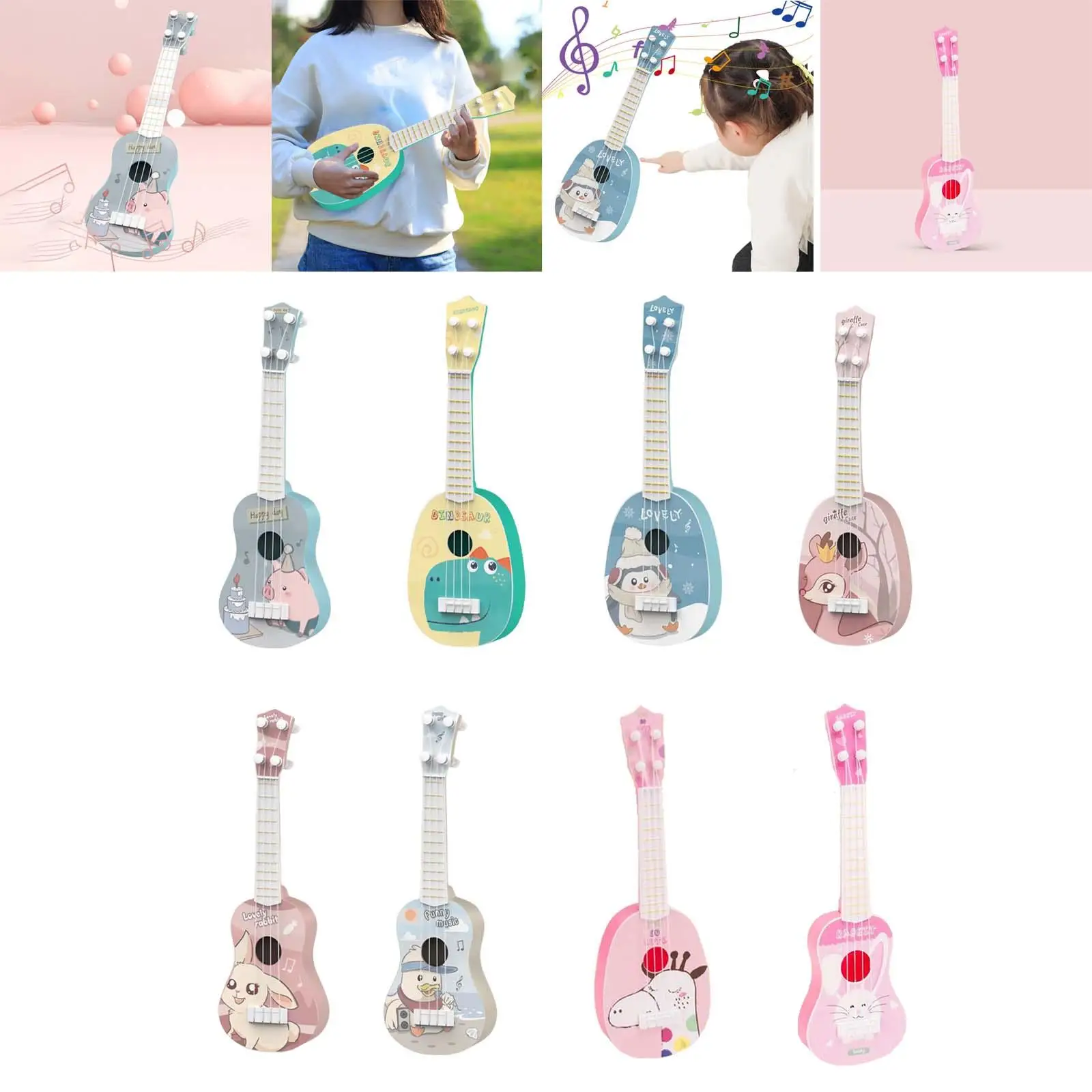 Kids Guitar Ukeleles Toys Musical Instrument for Kids Boy Birthday Gifts