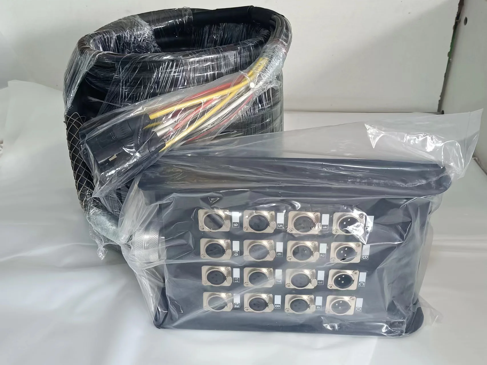 Cable PVC Braid 28 Channels 30m Multicore XLR Multipair Audio Stage Box for Live Sound PA System Recording Studio