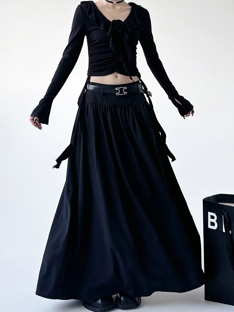 

Ele High Waist Long A-Line Skirt Women's Spring Summer White Slimming Gown Sli Commute Polyester 00%