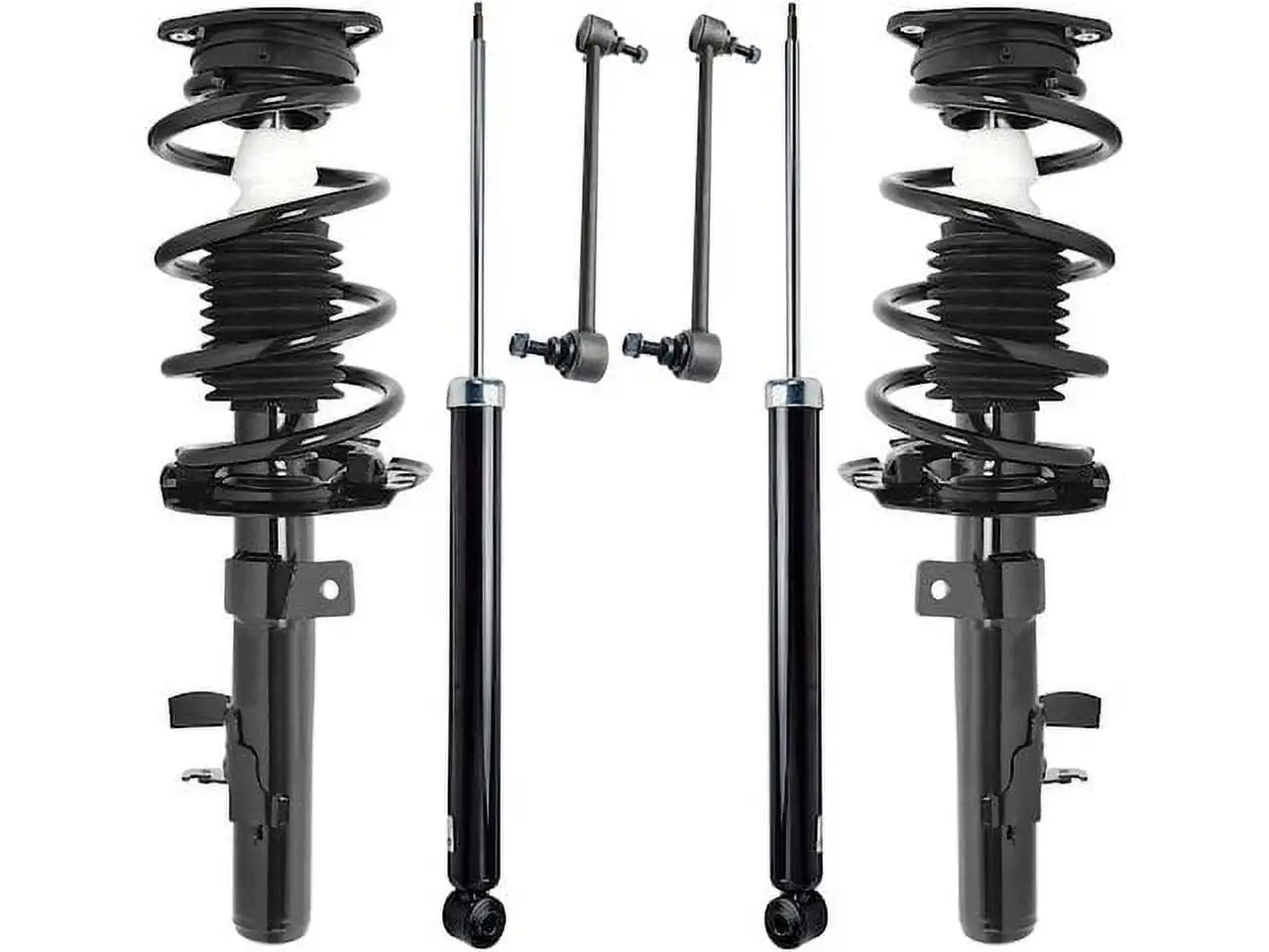 

Front and Rear Shock Strut Coil Spring Sway Bar Link Kit - Compatible with 2013 Ford Escape