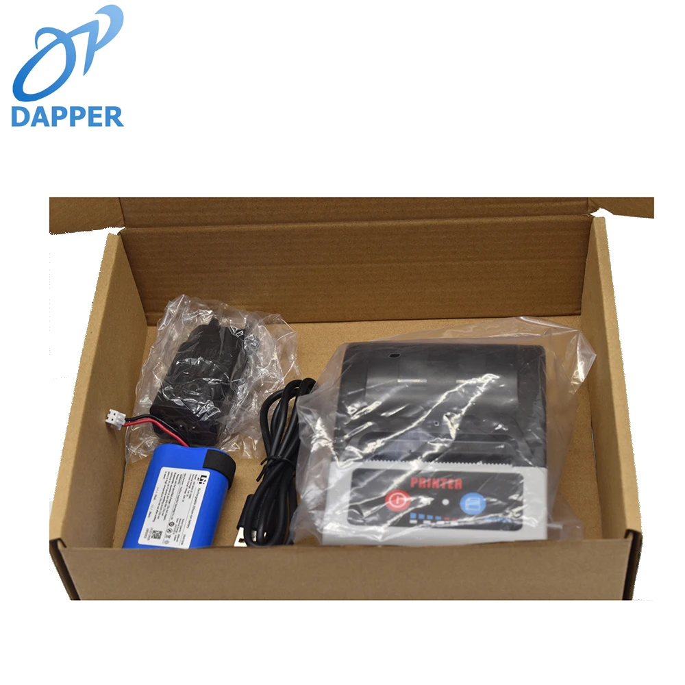 Portable Industrial Printer with Auto Cutter 58mm Mini Thermal Receipt Printer Compatible Label Paper for Android IOS Phone