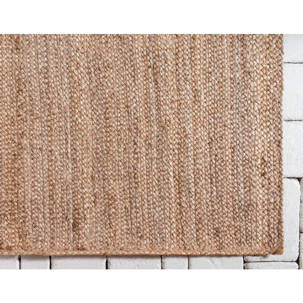 

Jute Area Rug, Rectangle Natural Fibers, Braided Design Hand Woven Natural Carpet, Home Decor, Rugs for Bedroom