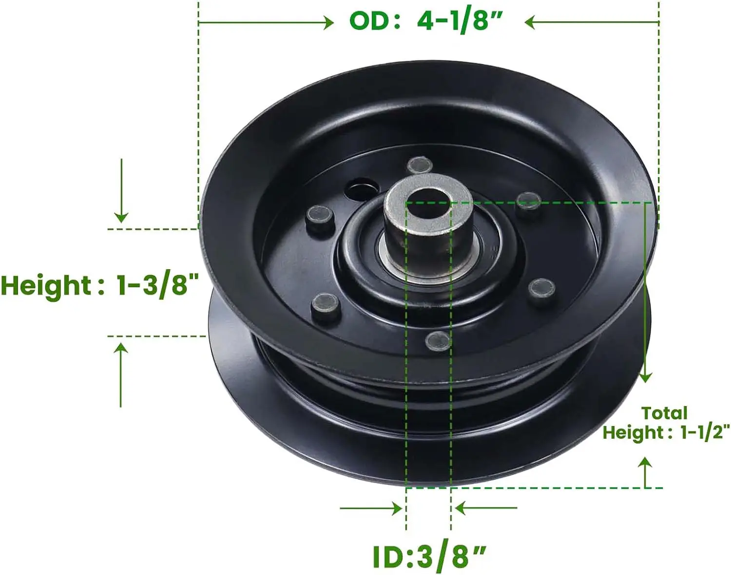 2 Pack 106-2175 Idler Pulley Replaces eXmark 132-9420 106-2175, Toro 132-9420, 106-2175 for Toro TimeCutter SS 5000 Riding Mower