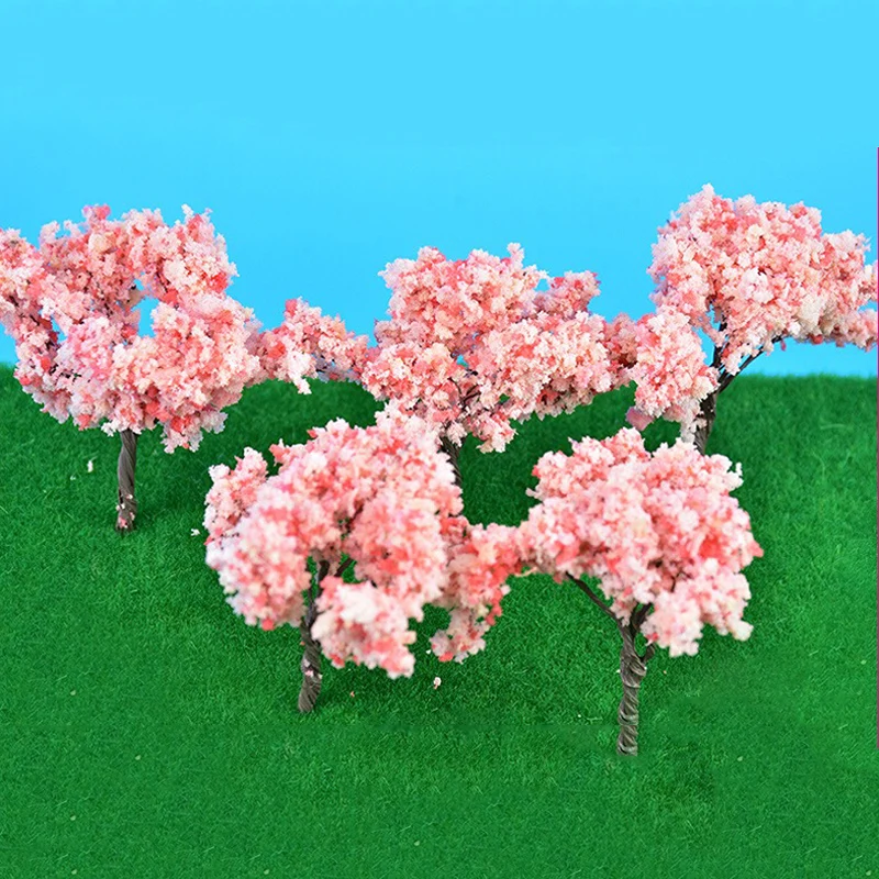 

Mini Simulation Trees Artificial Scenery Sakura Miniature Tree Micro Landscape For Garden Outdoor Accessories Decoration