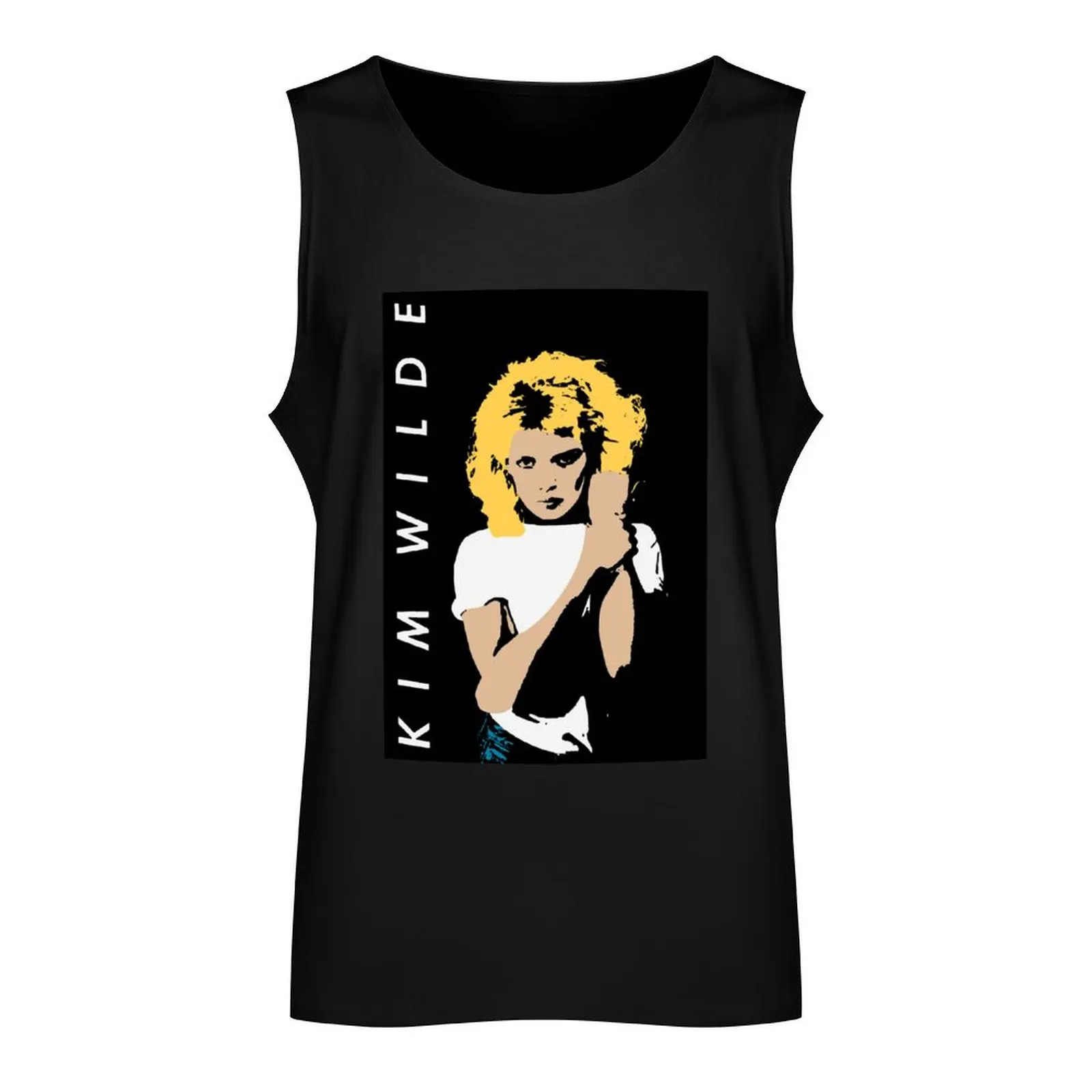 Kim Wilde Retro Pop Art Style Graphic Design Tank Top sports clothes for men gym clothes man T-shirt men