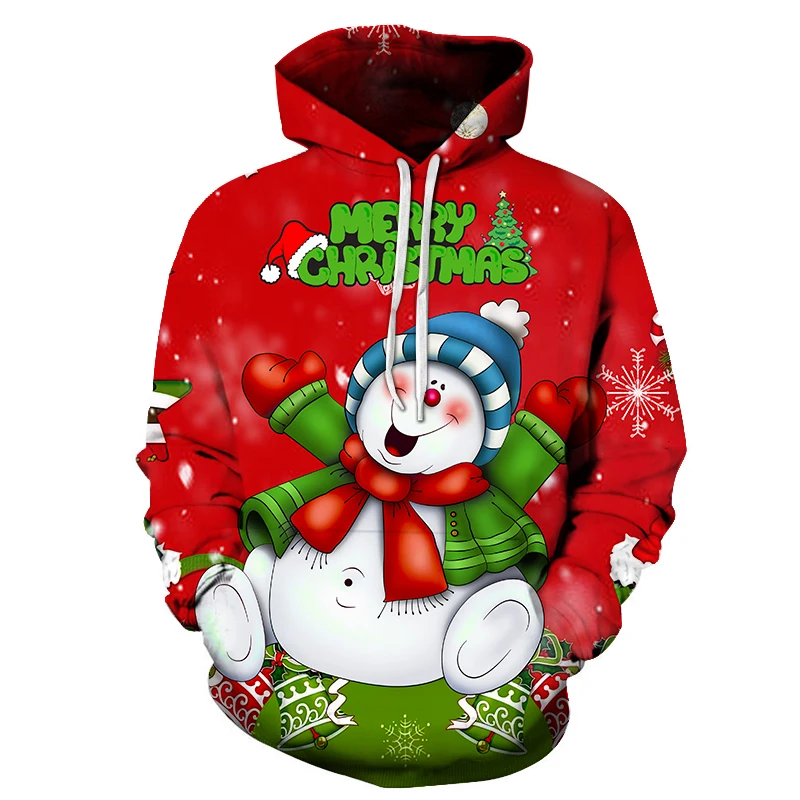 Men's Hoodie 3d Christmas Fashion Digital Printing Autumn And Winter Atmosphere Pullover Daily Popular Street Sweater Streetwear