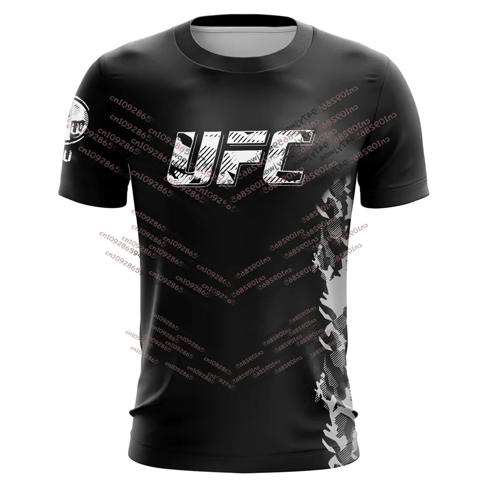 UFC camuflaje militar nueva camiseta elástica ajustada de lucha para hombres verano deportes al aire libre Fitness manga corta camisetas para correr en la calle