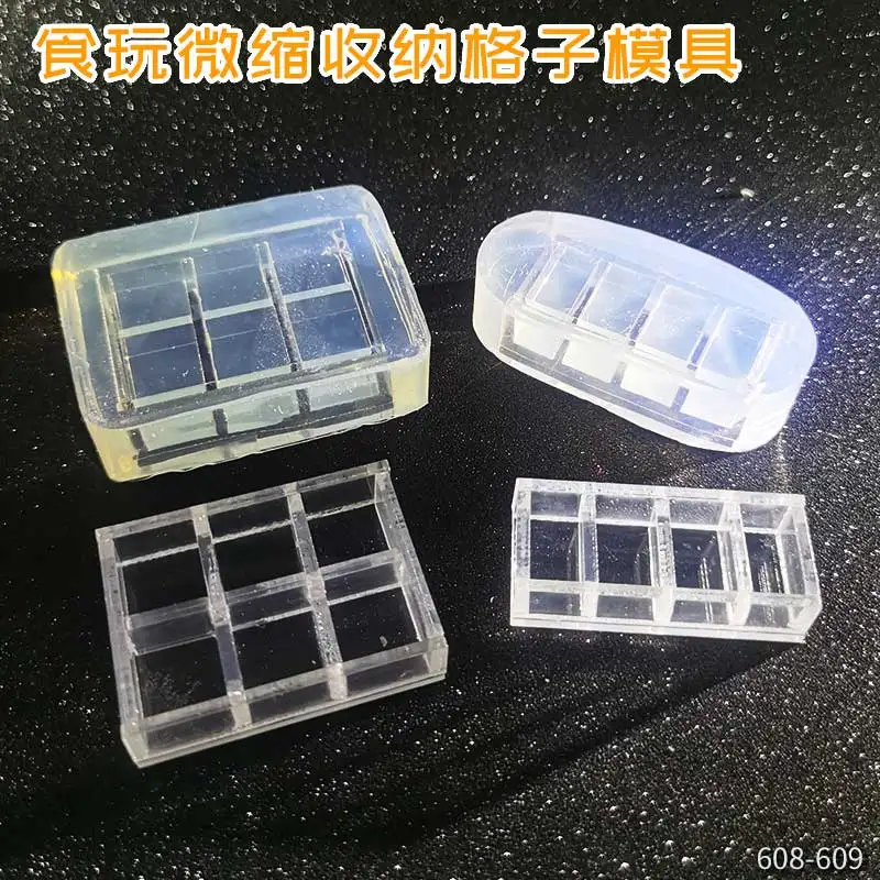 DIY Handcraft Mini Storage box  Epoxy Resin Mold Food Play Miniature Pinching Mould Epoxy Resin Mold UV Resin Moldse