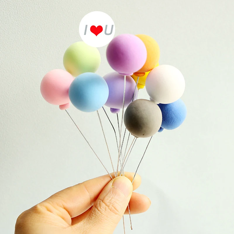 10 pièces/ensemble maison de poupée Miniature ballons colorés modèle maison de poupée Mini jeu de nourriture jouet accessoires (mélange de couleurs)-jouet