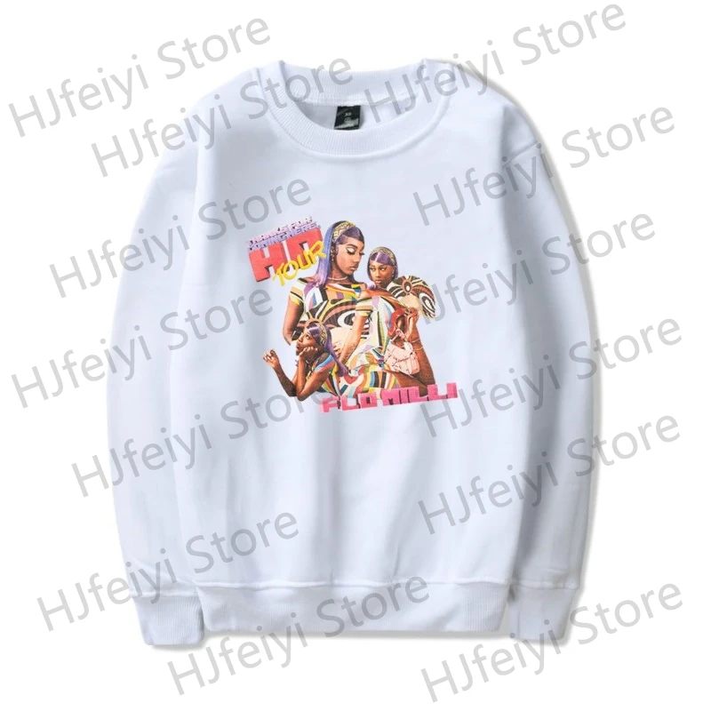 Flo Milli Thanks For Coming Here Ho Tour Merch Long Sleeve Crewneck Sweatshirt Winter For Women/Men Unisex O-neck Hooded