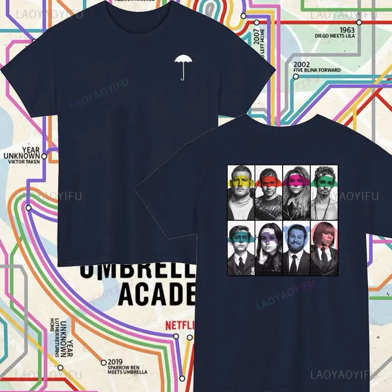 The Umbrella Academy Men Double Sided T Shirts Gril High Quality Short Sleeve Tshirts Casual Man Tops Tee Female Streetwear image 3